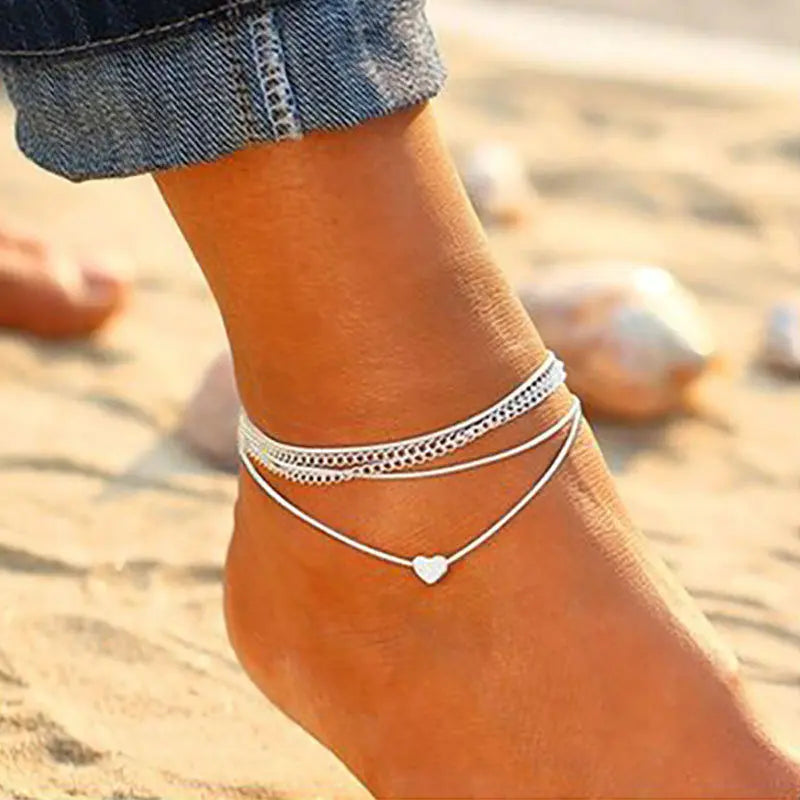 HEART ANKLE BRACELET